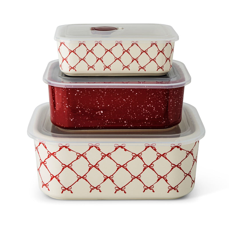 Red Stackable Rectangular Baking Dishes, 6-pc T5872