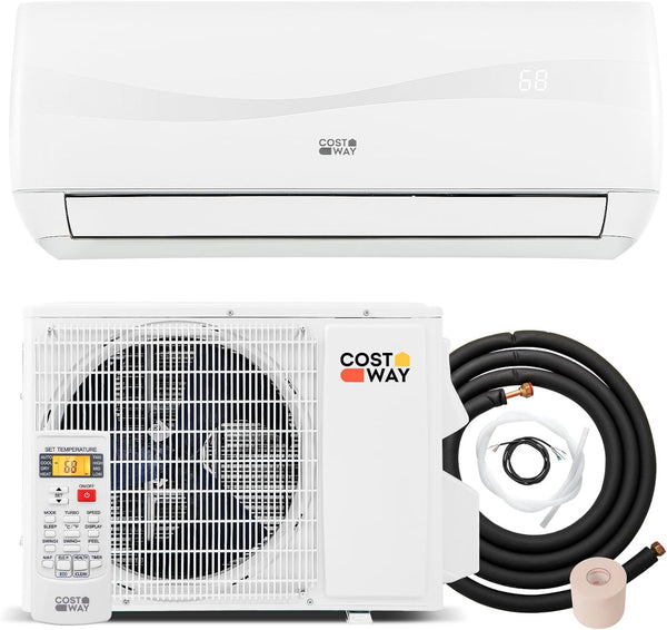 12000-watt mini split air conditioner and heater, 20 energy efficiency rating, 115 volts, wall-mounted tubeless air conditioning unit, capable of cooling rooms with an area not exceeding 750 square feet, energy-efficient inverter air conditioner equi Z766