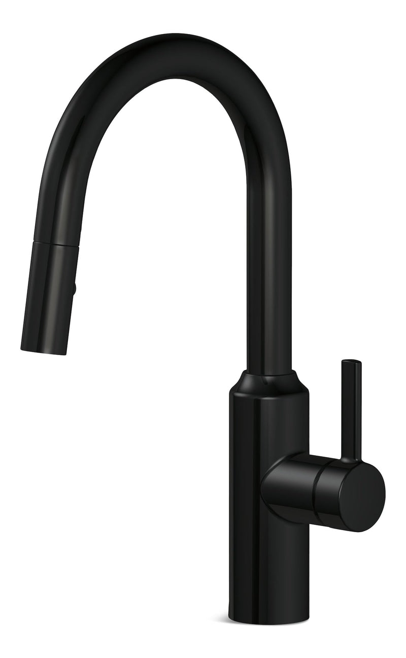 Colby Single Handle Pull Down Kitchen Faucet, Matte Black L2793