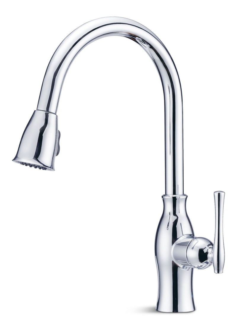 Lisa Single-Handle Pull-Down Kitchen Faucet, Chrome O1943