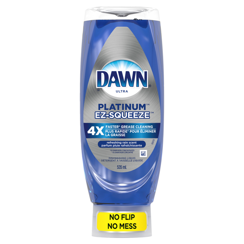 Ultra Platinum EZ-Squeeze Liquid Dish Soap, Rainshower Scent, 535-mL Q2764