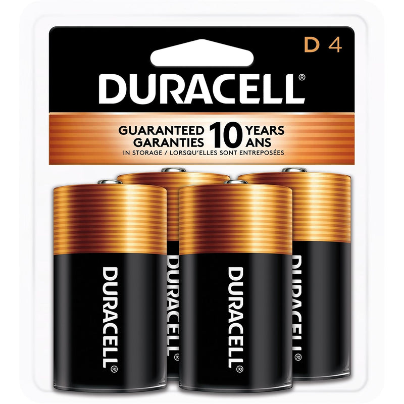 Coppertop D Alkaline Batteries, All Purpose, 4-pk M6588