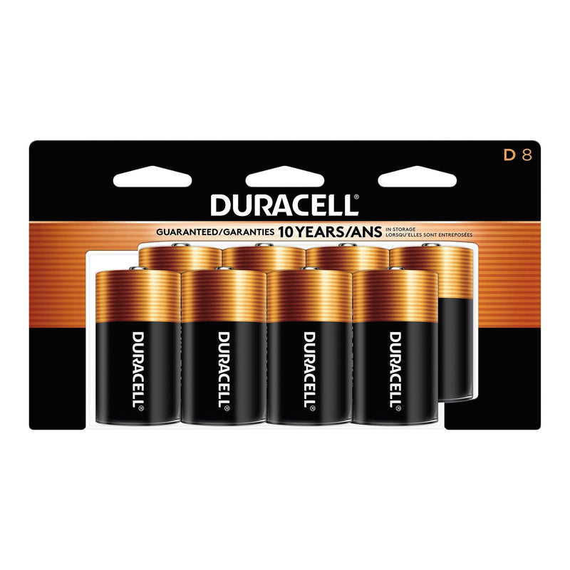 Coppertop D Alkaline Batteries, All Purpose, 8-pk X3507