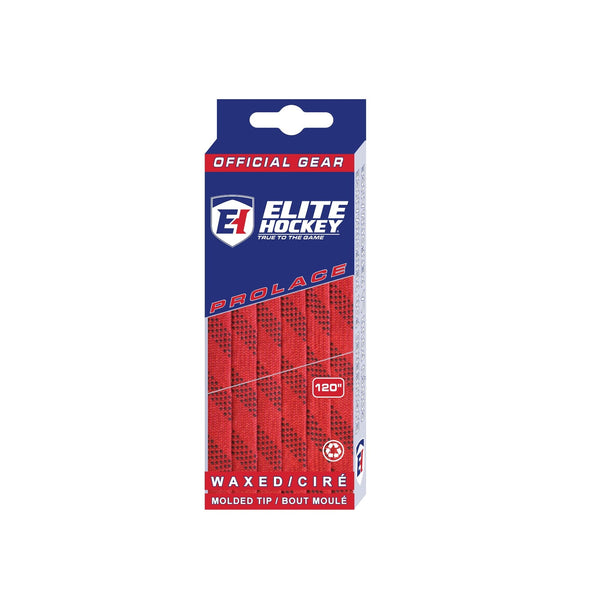 Hockey Prolace Skate Laces, Waxed, Red, Assorted Sizes W6309