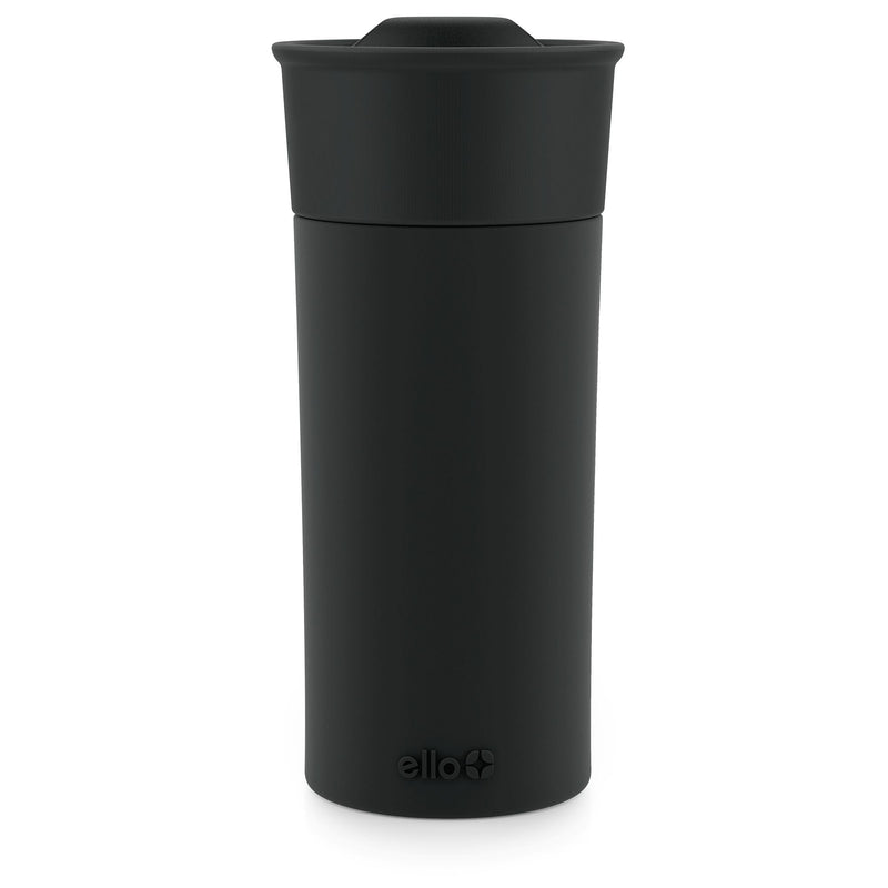 Ogden Ceramic Travel Mug, 16-oz, Black, with Silicone Insulated Sleeve Z7088
