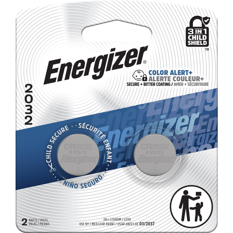 2-pk CR2032 3V / 3 Volt Lithium Coin Cell Batteries, Long Lasting K7095
