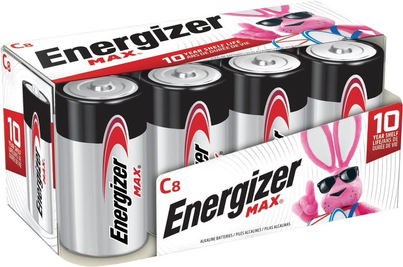Max C Batteries, Long Lasting, All Purpose, Alkaline, 8-pk I8141