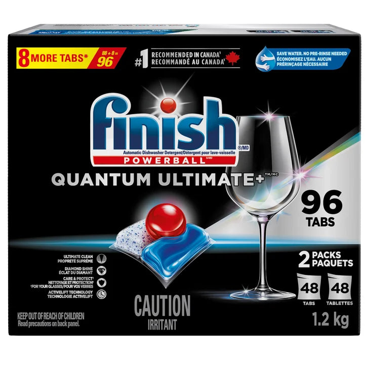 Quantum Ultimate+ Dishwasher Detergent, 96 Tablets R9879