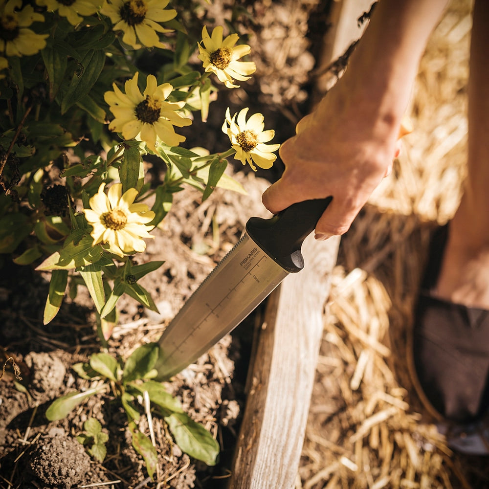 Stainless-Steel Dual-Edged Garden Hori Hori Knife with Sheath