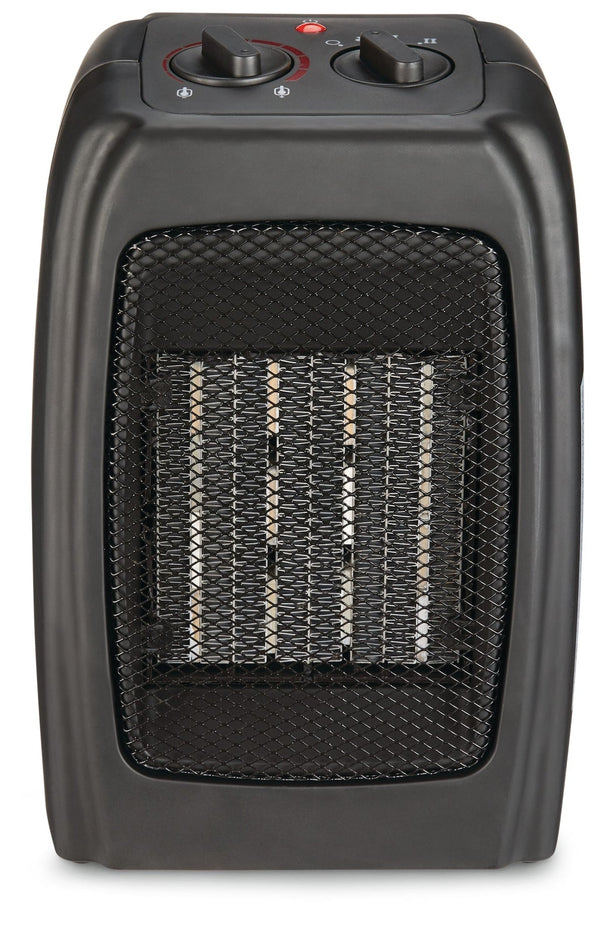 Portable Ceramic Space Heater withThermostat, 1500W, Black L5653