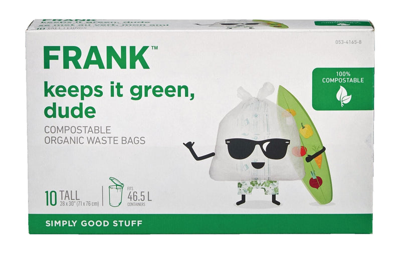 Tall Organic Compostable Food Waste Bags, 10-pk, 49-L S208