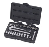 Pass-Thru 1/4-in Drive Socket Set 27-pc, SAE/Metric