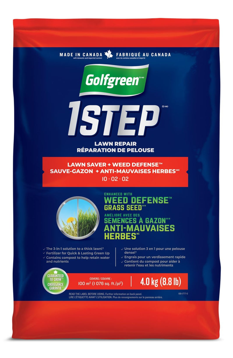 1-Step Lawn Saver + Weed Defense 10-02-02 Grass Seed, 4-kg D5550