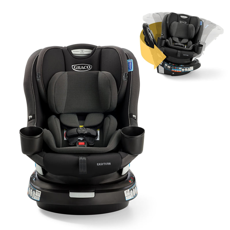 EasyTurn 360 Rotating 2-in-1 Convertible Car Seat, Rear and Forward Facing, Cyran L9581
