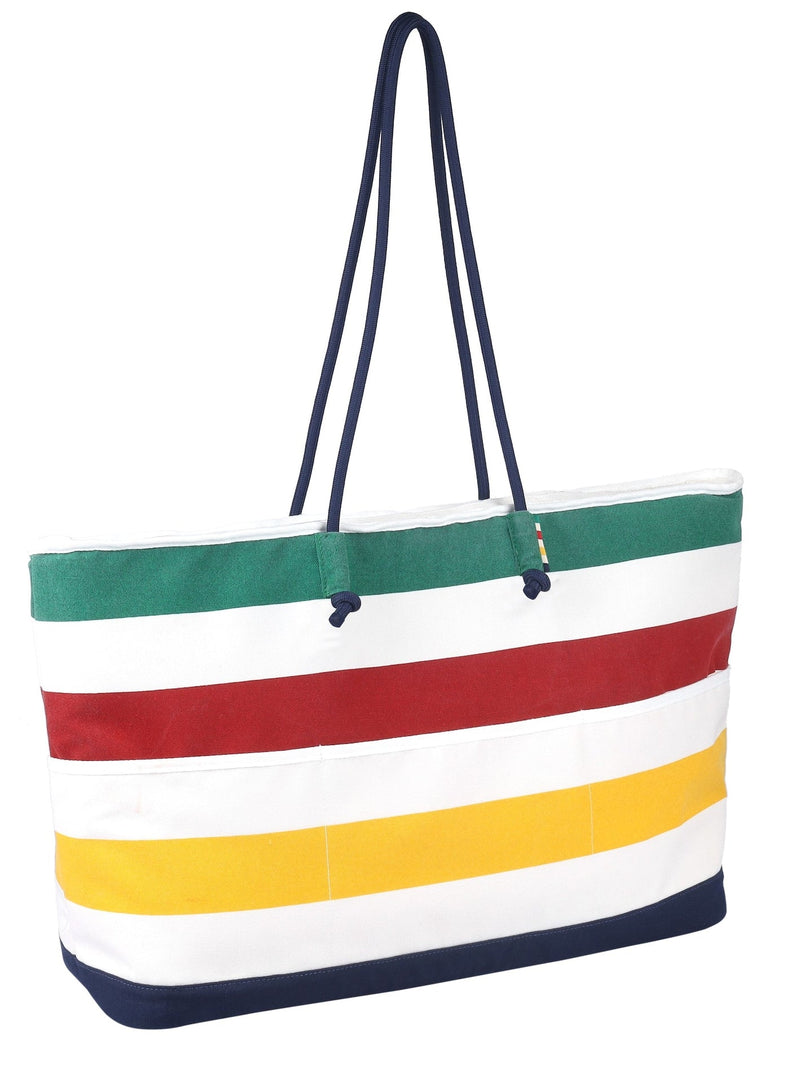 Stripes Insulated Canvas Cooler Bag, Navy R6857