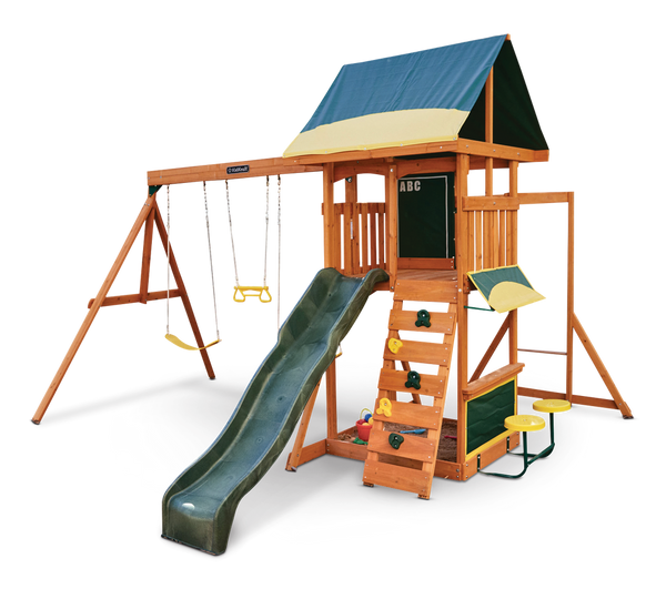 Brightside Outdoor Cedar Wooden Swing/Play Set, Ages 3-10 U1137