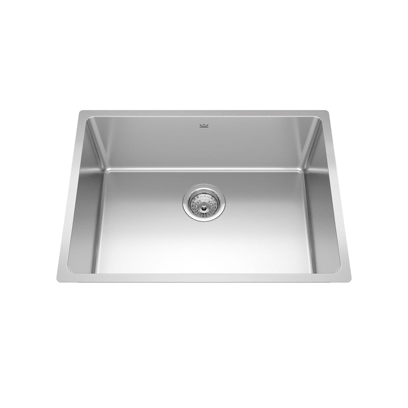 Brookmore Undermount Single Bowl Kitchen Sink, 24.6-in x 18.1-in x 9-in, Stainless Steel G1594
