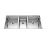 Brookmore Undermount Triple Bowl Kitchen Sink, 41.5-in x 18.1-in x 9-in, Stainless Steel
