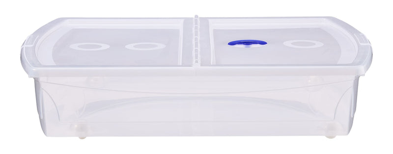 Shallow Under-the-Bed Storage Tote with Wheels I9613
