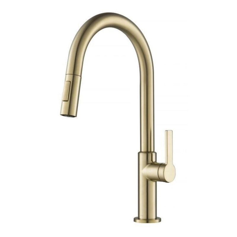 Oletto Single Handle Pull-Down Kitchen Faucet, Spot Free Antique Champagne Bronze N1868