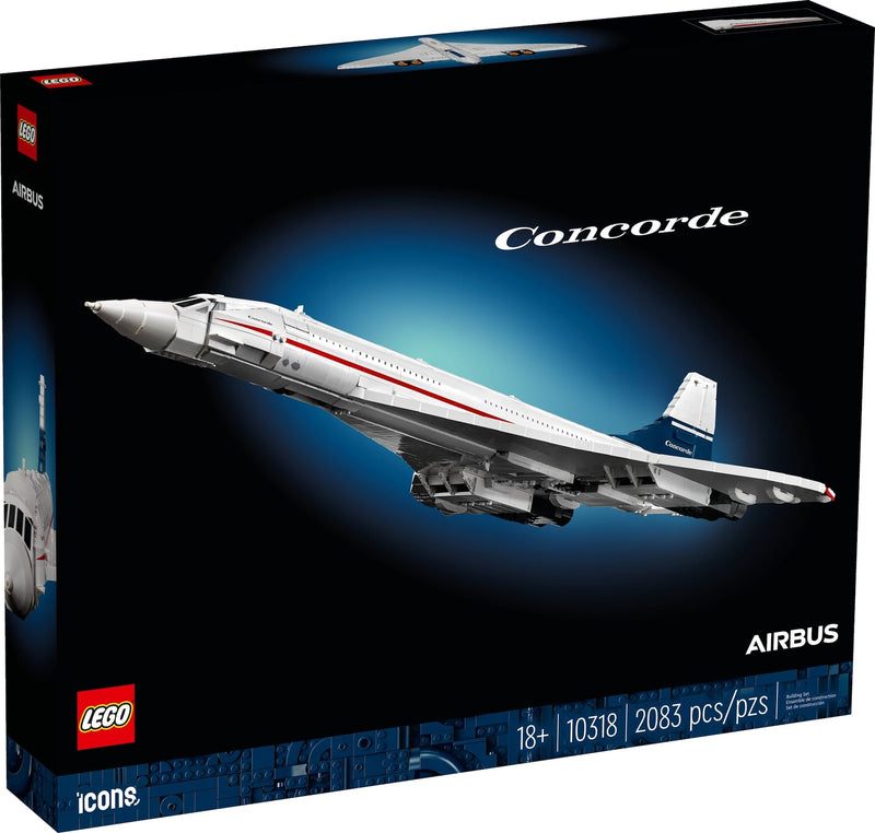 Icons Concorde Model Plane Building Set - 10318, 2083-pcs, Ages 18+ J6200