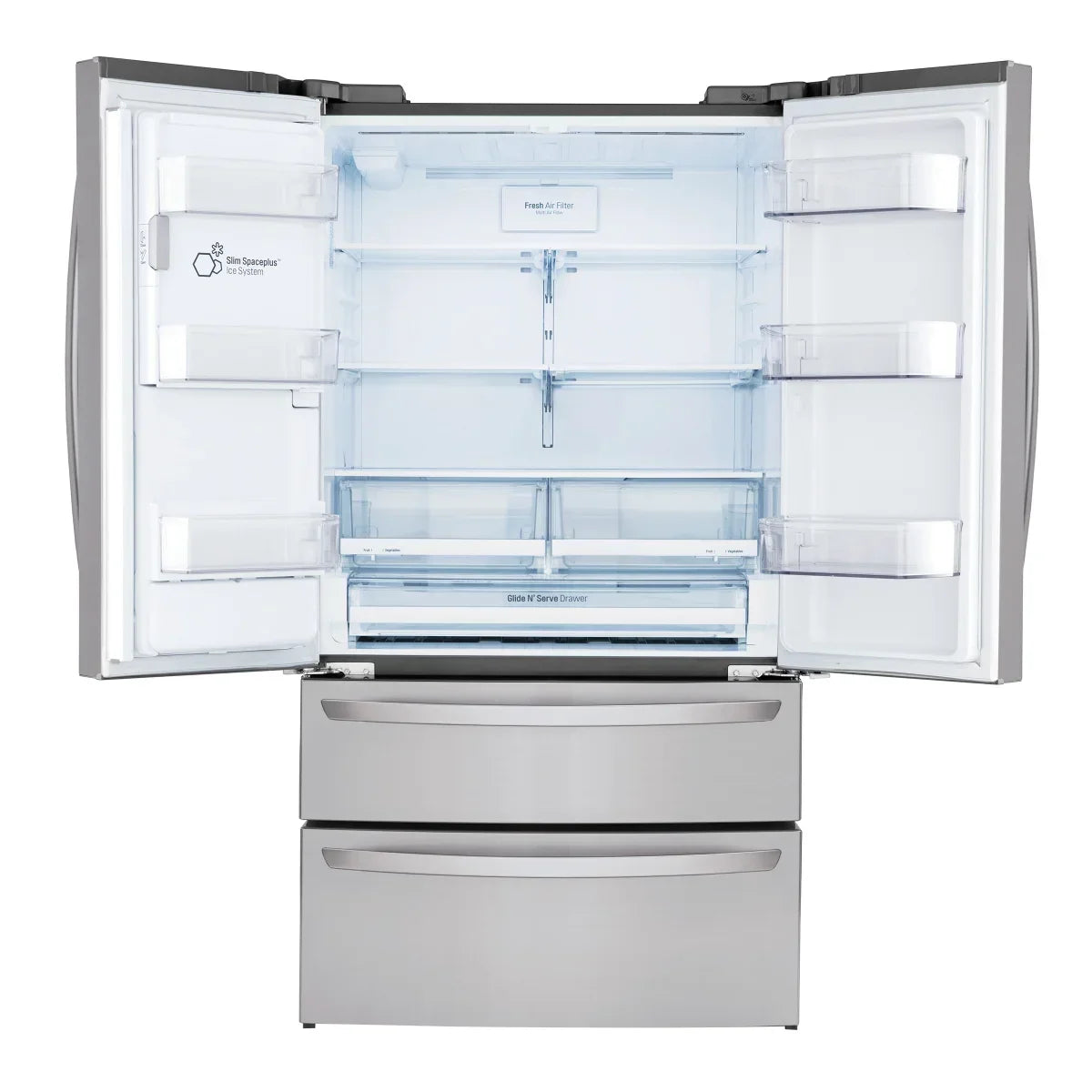 LG 36 in. 28 cu. ft. Stainless-steel French Door Refrigerator with Smudge-resistant Finish and SmartThinQ Wi-Fi