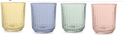 Panello Mixed Colour Rocks Glass Set, 4-pk H5941