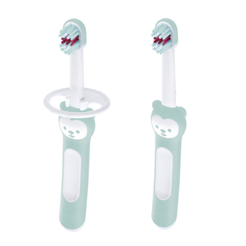 Baby Toothbrush with Safety Shield, Mint Green, 2-pk D2272