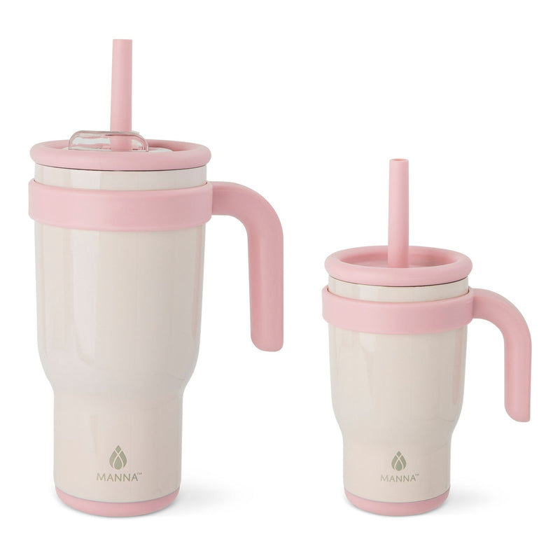 Oslo Mommy & Me Matching Duo Stainless Steel Tumbler Set, Includes 14-oz & 30-oz, Various Colours, 2-pk P2914