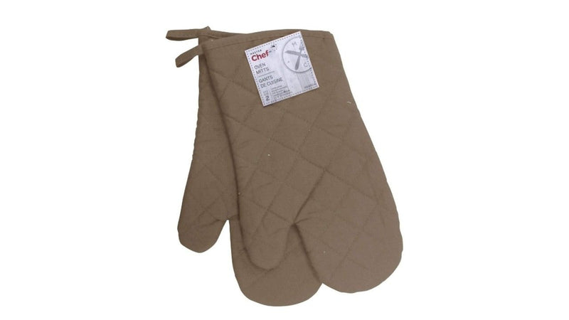 Cotton Oven Mitt Set with Hanging Loop, Machine Washable, Mushroom, 2-pk O5332