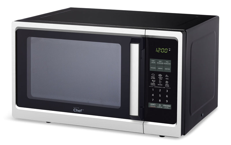 Countertop Microwave, 900 W, Black Stainless Steel, 0.9-cu-ft J5564