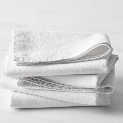 Kitchen Cotton Flour Sac Towels, White, 4-pk L7344