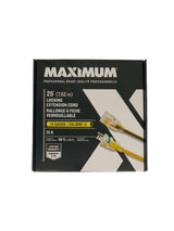 25-ft 12/3 Outdoor Extension Cord with Grounded Outlet, Lighted End and Locking Connector, Yellow/Black