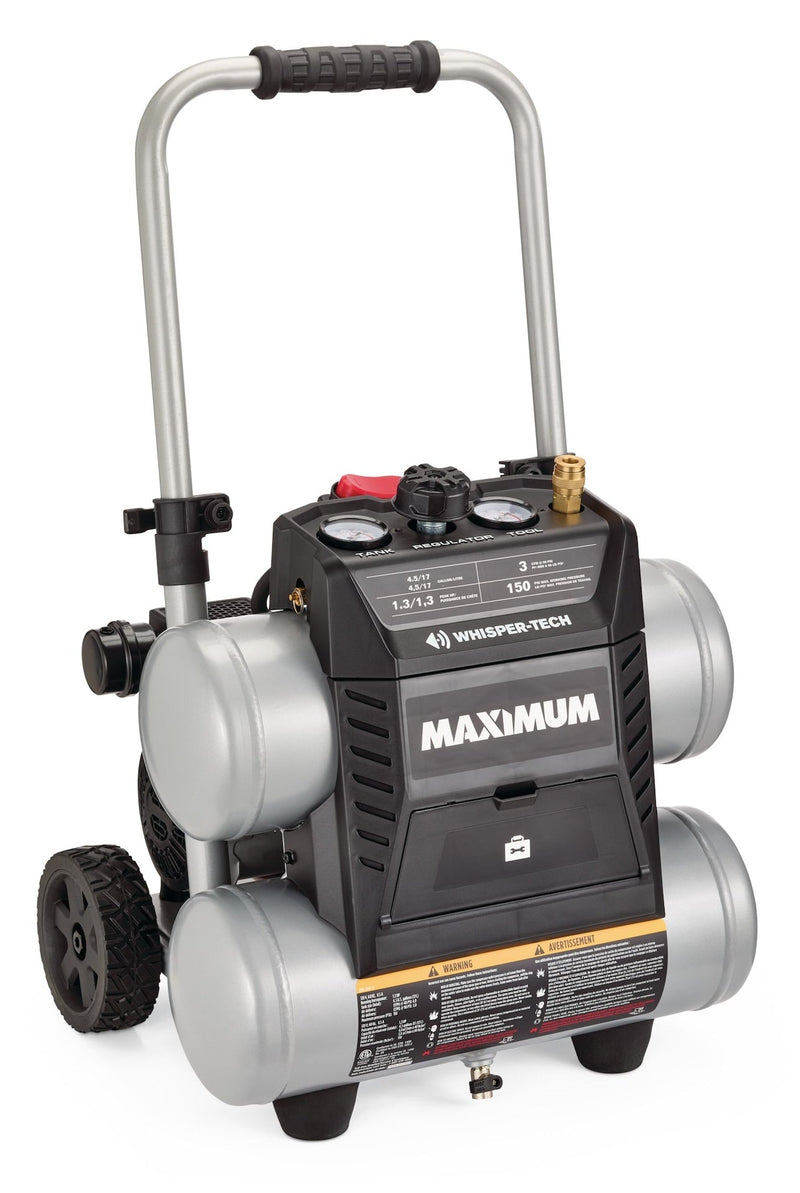 4.5-Gallon Quiet Air Compressor, 150 PSI, 1.3 HP G3576