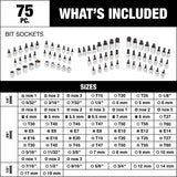 Professional Grade Bit Socket Set, 75-pc
