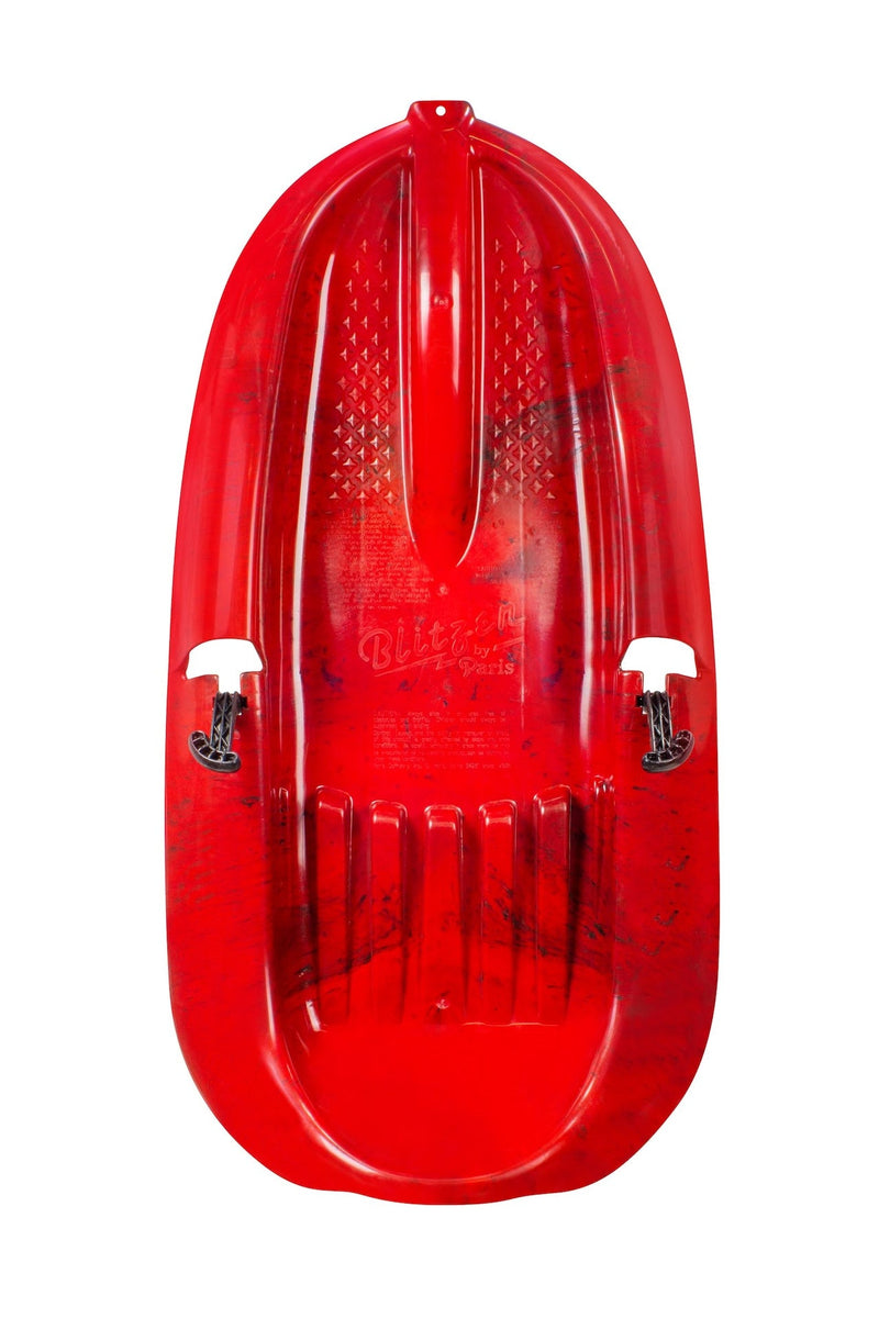 Mega Blitz Kids' 1-Person Plastic Winter Snow Sled/Toboggan with Brakes & Tow Rope U8427