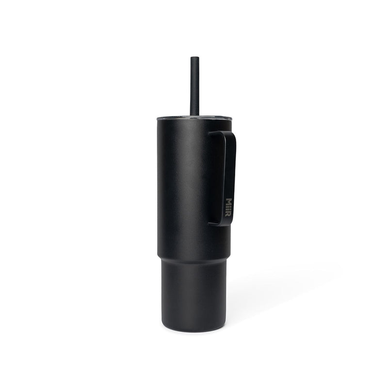 Stainless Steel Insulated All Day Straw Cup with Handle, Black, 32-oz J4149