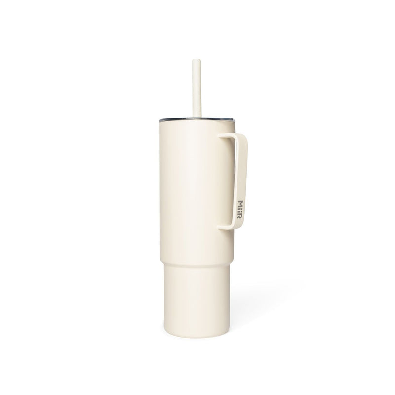 Stainless Steel Insulated All Day Straw Cup with Handle, Sandstone White, 32-oz K9549