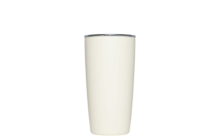 Stainless Steel Insulated Travel Tumbler with Press-Fit Slide Lid, Sandstone White, 16-oz T8459