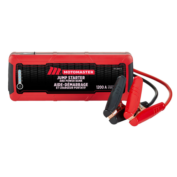Booster Pack/Jump Starter & USB Power Bank, Lithium-ion, 1200-Amp, 12V X3366