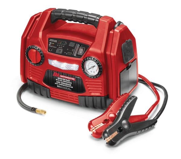 Booster Pack/Jump Starter, with Air Compressor, 900 Peak Amp, 12V I0831
