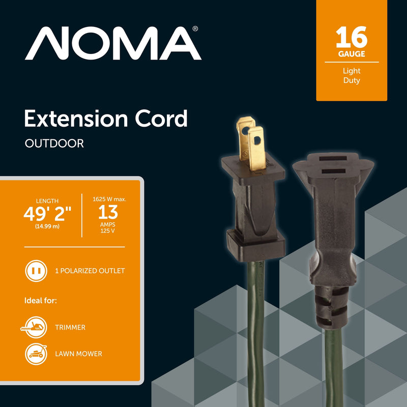 16/2 Outdoor Extension Cord, Flexible, 1 Outlet, Green W5720