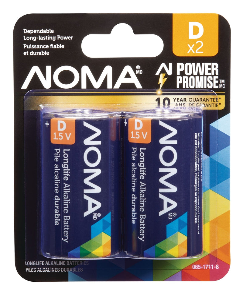 2-pk D Alkaline Batteries, Long Lasting H6493