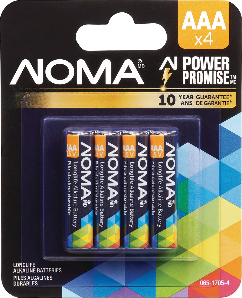 4-pk AAA Alkaline Batteries, Long Lasting, All Purpose M9494