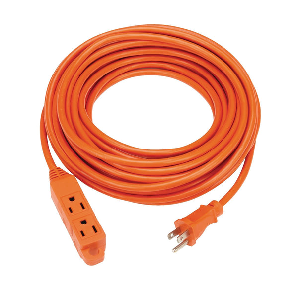 50-ft 16/3 Outdoor Extension Cord with 3 Grounded Outlets & Banana End, Orange S0612