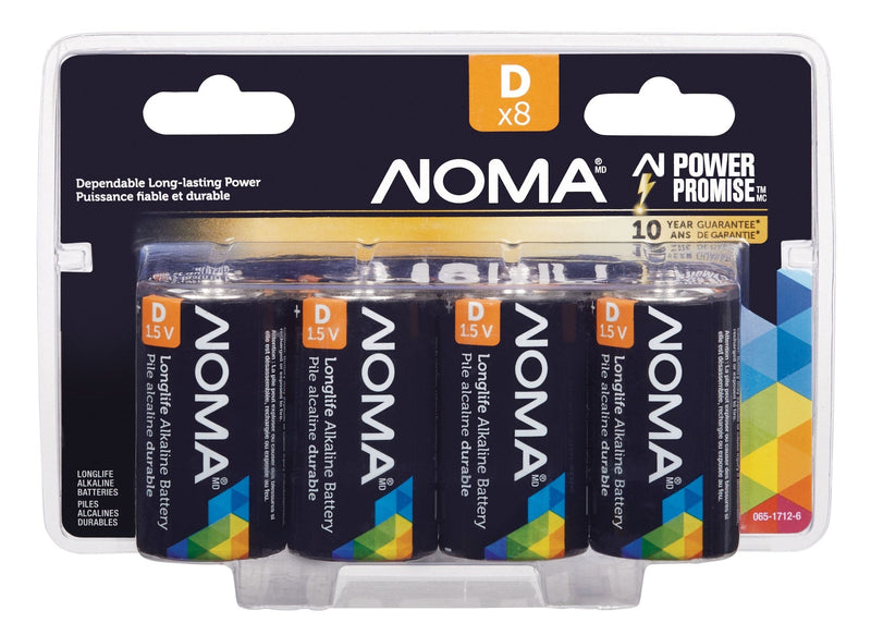 8-pk D Alkaline Batteries, Long Lasting T2447