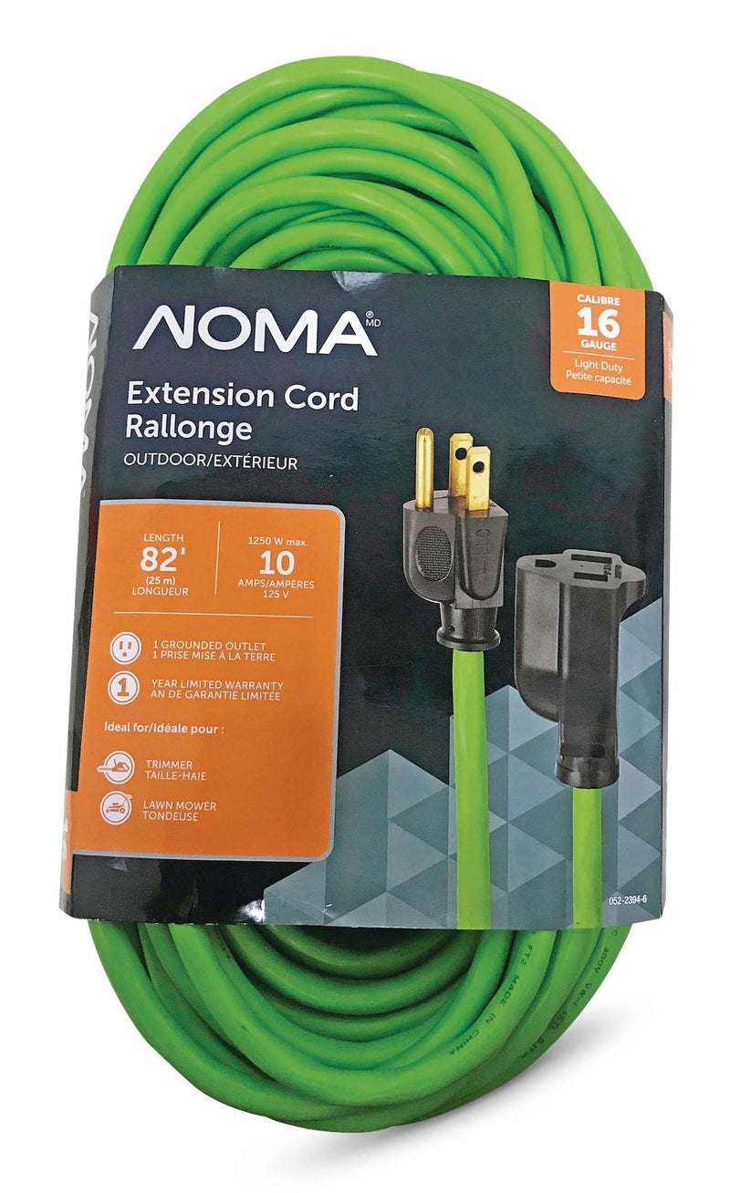 82-ft 16/3 Outdoor Extension Cord with Grounded Outlet, Lime Green H6717