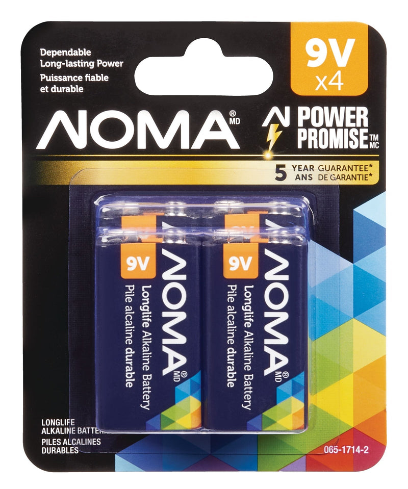 9V/9 Volt Alkaline Batteries, All Purpose, Long Lasting, 4-pk G3929