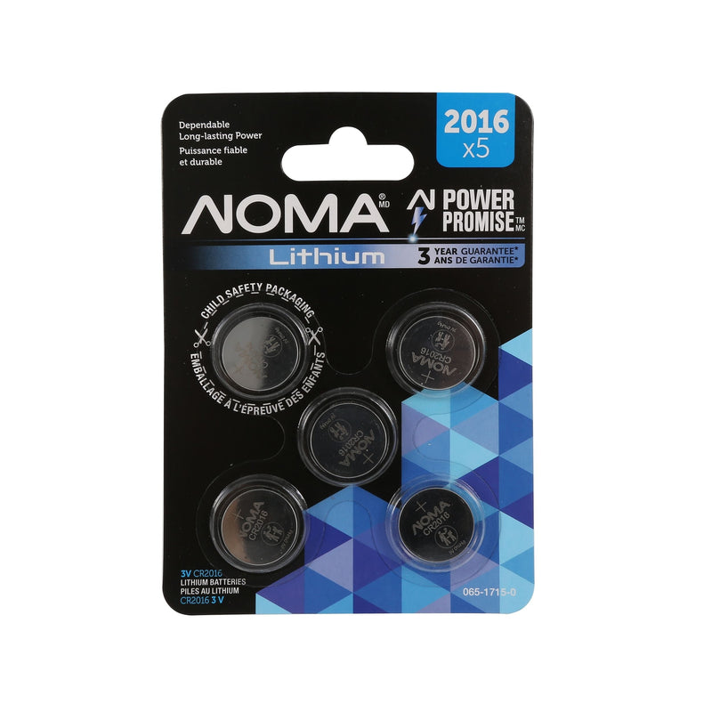 CR2016 3V / 3 Volt Lithium Coin Cell Batteries, Long Lasting, 5-pk S9718