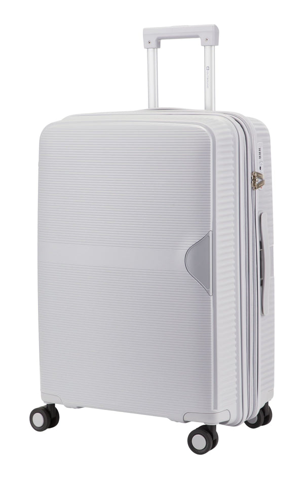 Hardside Medium Luggage Bag, Silver Q410